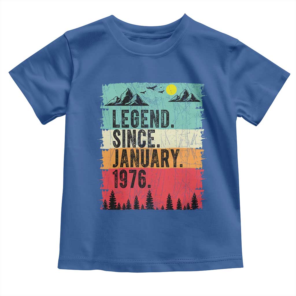 Vintage 1976 Birthday Toddler T Shirt Retro 50th Birthday Gifts 50 Years Old