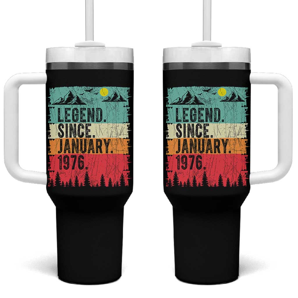 Vintage 1976 Birthday Tumbler With Handle Retro 50th Birthday Gifts 50 Years Old