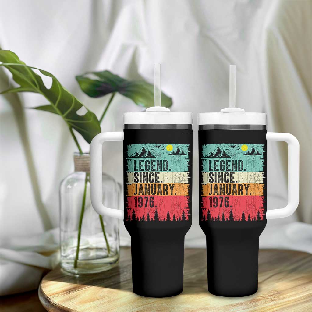 Vintage 1976 Birthday Tumbler With Handle Retro 50th Birthday Gifts 50 Years Old