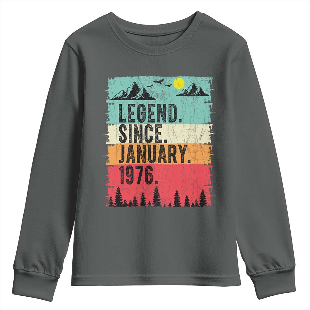Vintage 1976 Birthday Youth Sweatshirt Retro 50th Birthday Gifts 50 Years Old