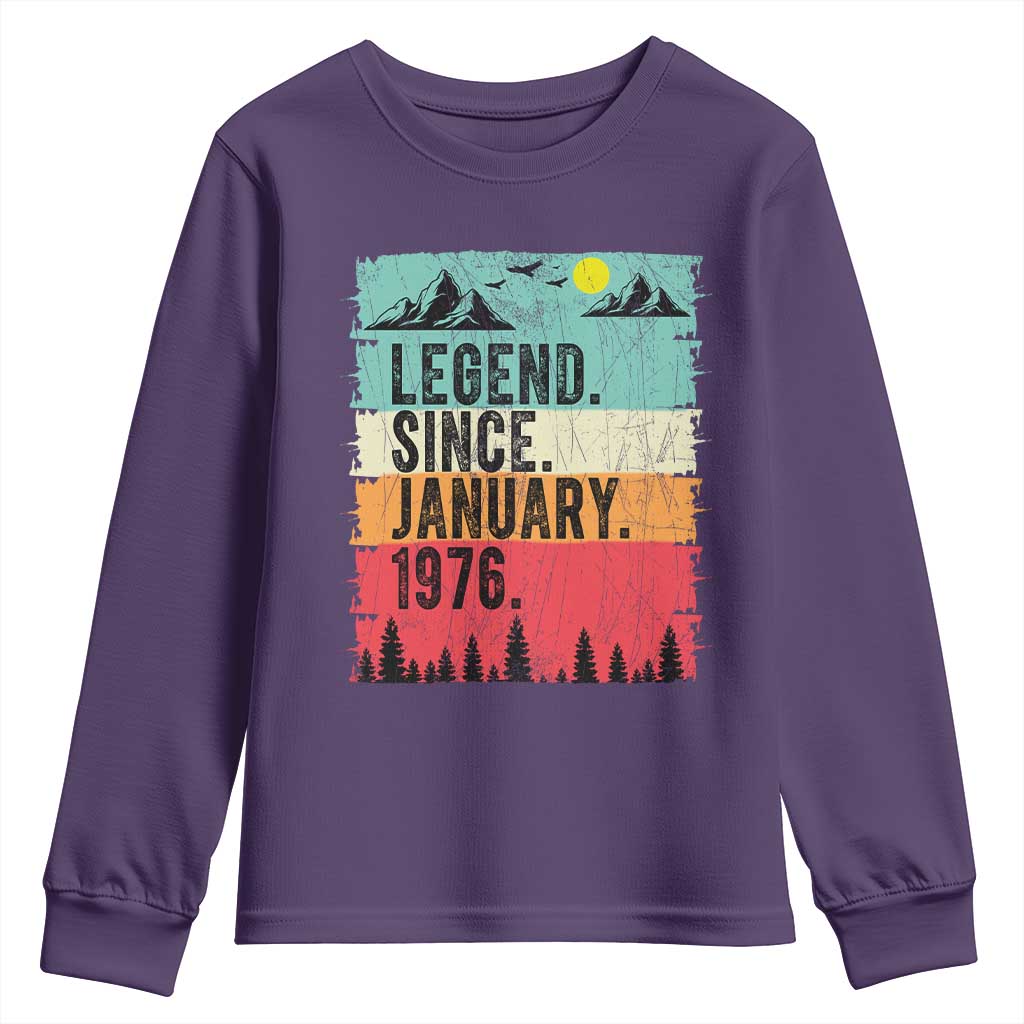 Vintage 1976 Birthday Youth Sweatshirt Retro 50th Birthday Gifts 50 Years Old