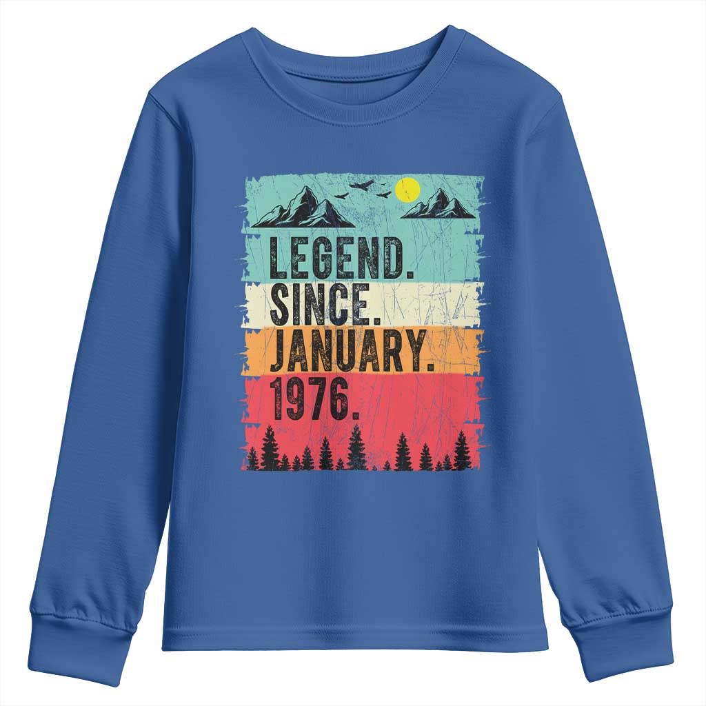 Vintage 1976 Birthday Youth Sweatshirt Retro 50th Birthday Gifts 50 Years Old