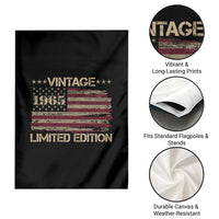 Vintage 1965 Birthday Garden Flag Limited Edition Retro American Flag