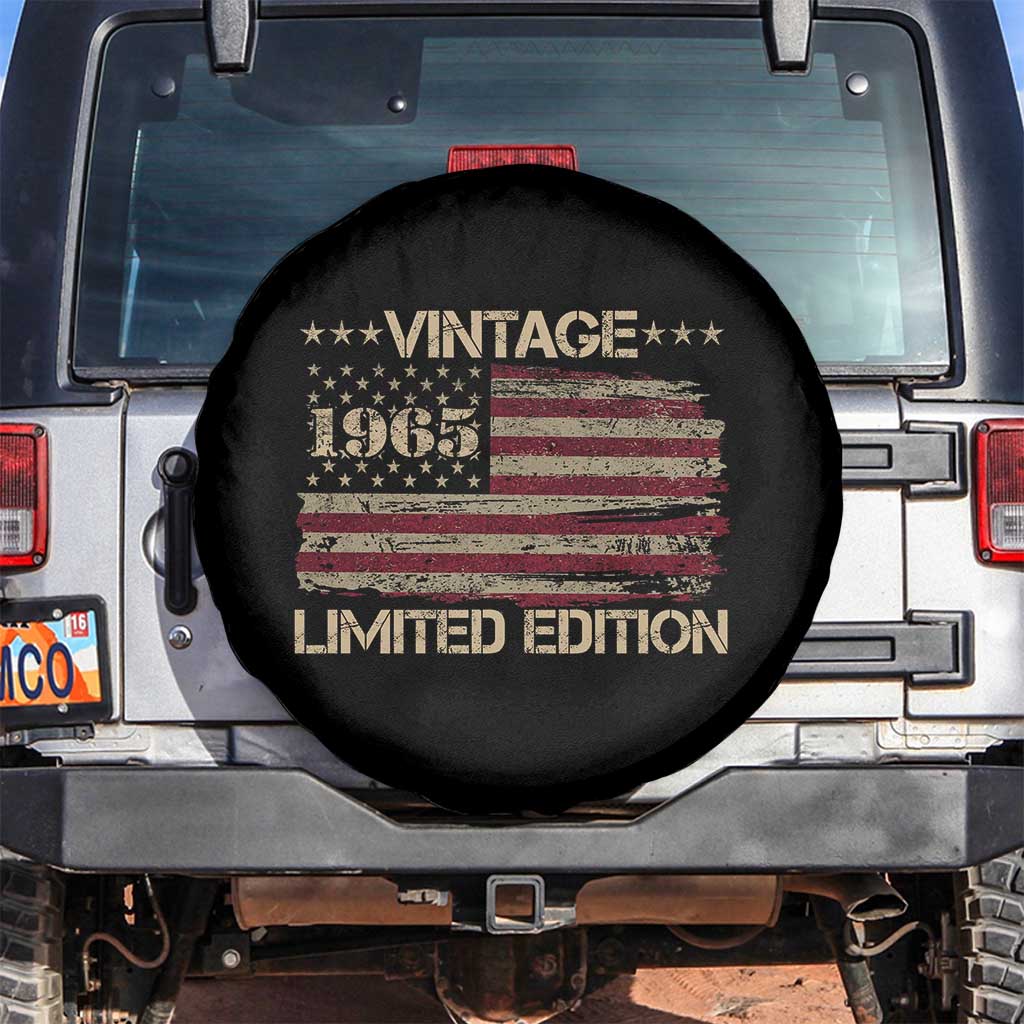 Vintage 1965 Birthday Spare Tire Cover Limited Edition Retro American Flag