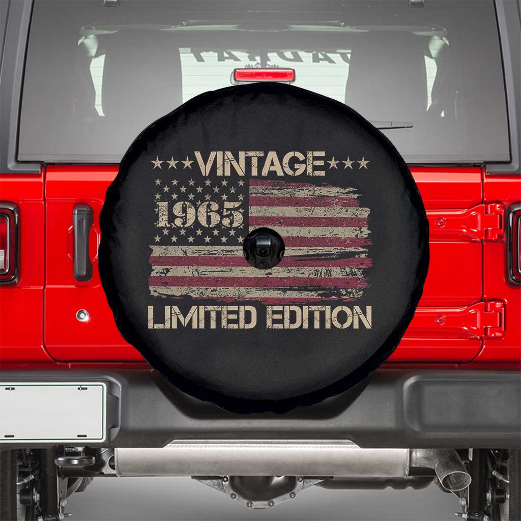 Vintage 1965 Birthday Spare Tire Cover Limited Edition Retro American Flag