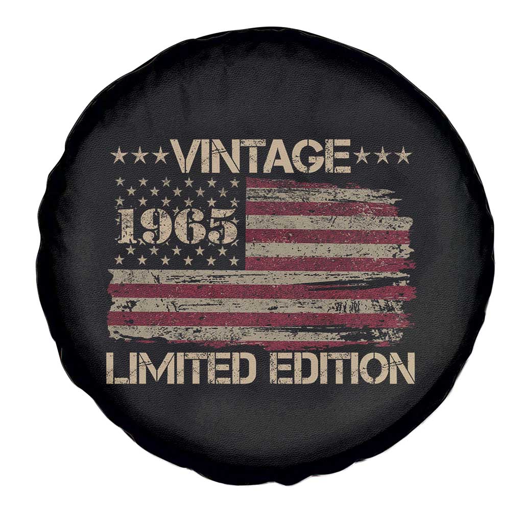 Vintage 1965 Birthday Spare Tire Cover Limited Edition Retro American Flag