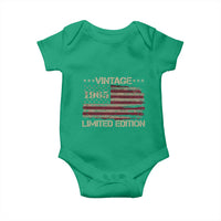 Vintage 1965 Birthday Baby Onesie Limited Edition Retro American Flag