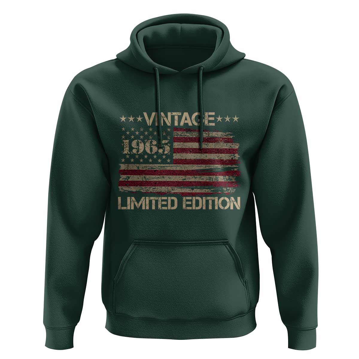 Vintage 1965 Birthday Hoodie Limited Edition Retro American Flag