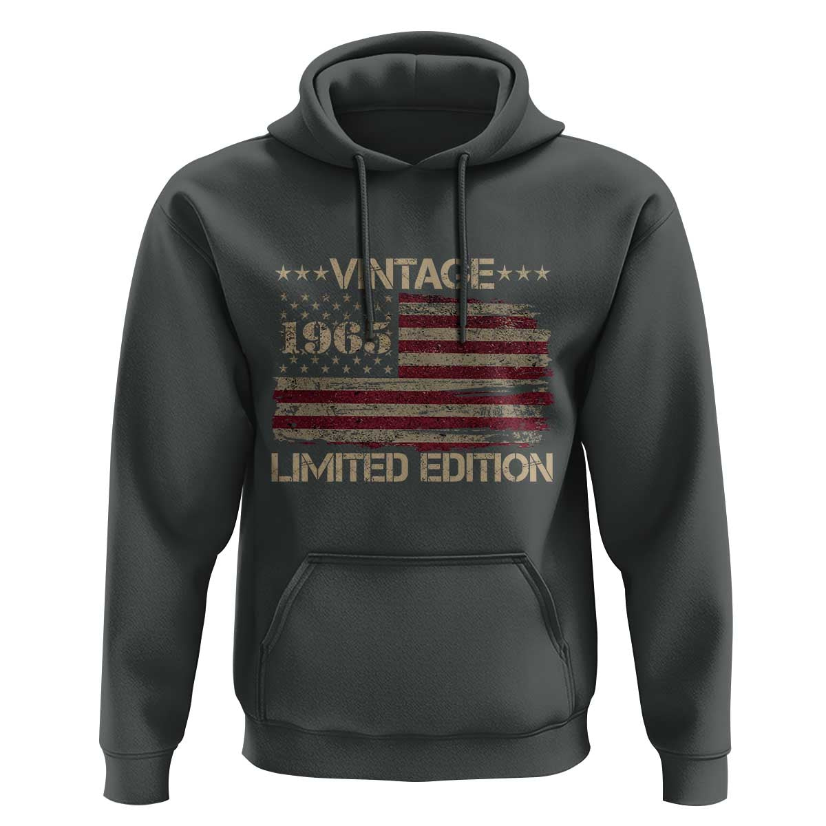 Vintage 1965 Birthday Hoodie Limited Edition Retro American Flag