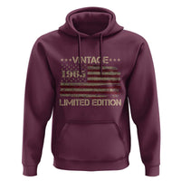 Vintage 1965 Birthday Hoodie Limited Edition Retro American Flag
