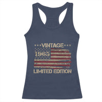 Vintage 1965 Birthday Racerback Tank Top Limited Edition Retro American Flag