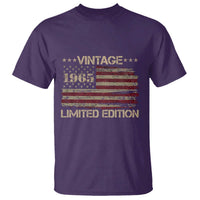 Vintage 1965 Birthday T Shirt Limited Edition Retro American Flag