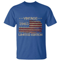 Vintage 1965 Birthday T Shirt Limited Edition Retro American Flag
