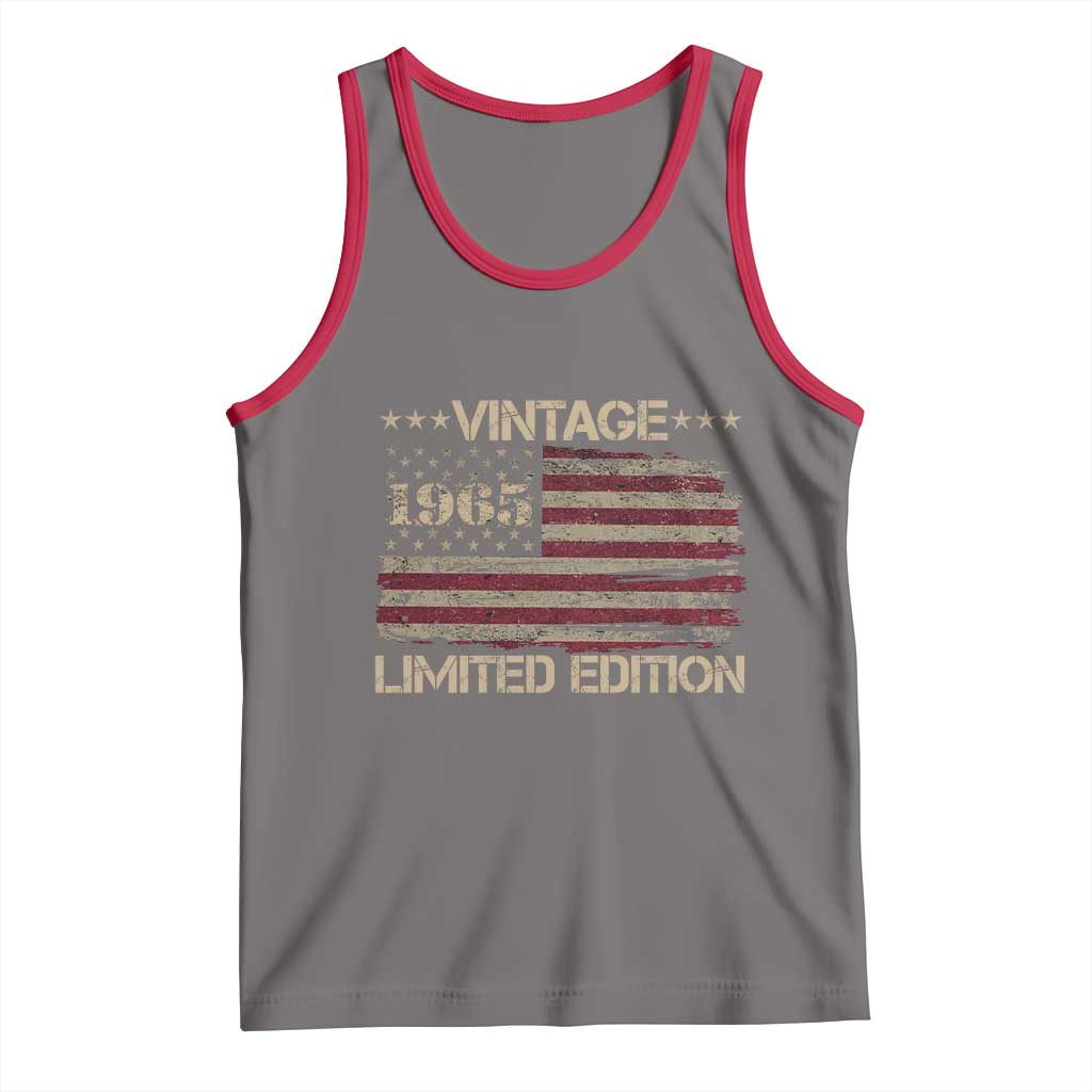 Vintage 1965 Birthday Tank Top Limited Edition Retro American Flag