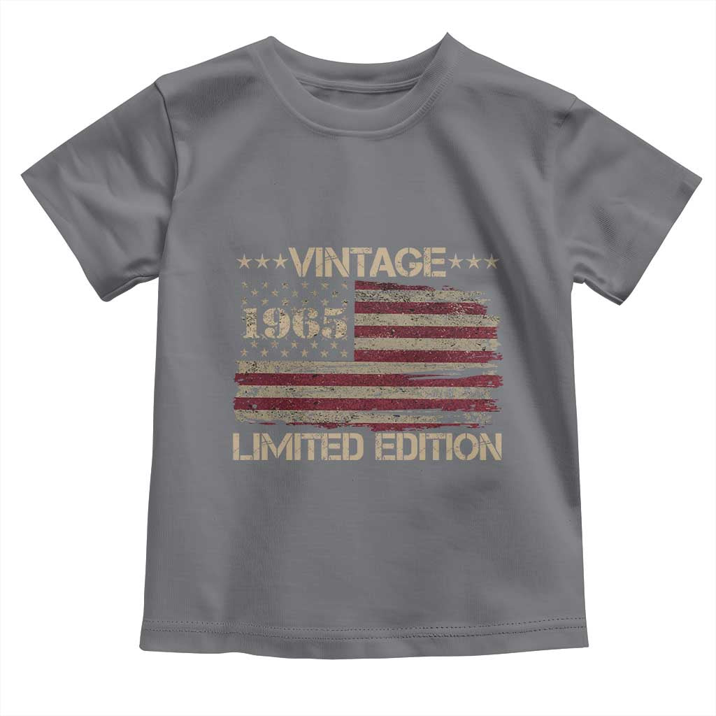 Vintage 1965 Birthday Toddler T Shirt Limited Edition Retro American Flag