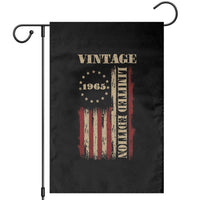 Vintage 1965 Birthday Garden Flag Retro American Flag Limited Edition