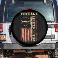 Vintage 1965 Birthday Spare Tire Cover Retro American Flag Limited Edition