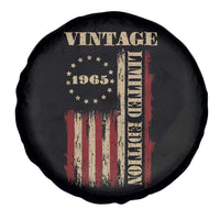 Vintage 1965 Birthday Spare Tire Cover Retro American Flag Limited Edition