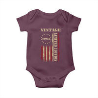 Vintage 1965 Birthday Baby Onesie Retro American Flag Limited Edition