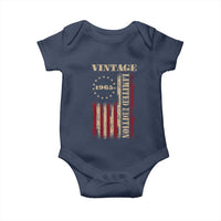 Vintage 1965 Birthday Baby Onesie Retro American Flag Limited Edition