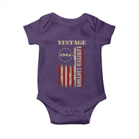 Vintage 1965 Birthday Baby Onesie Retro American Flag Limited Edition