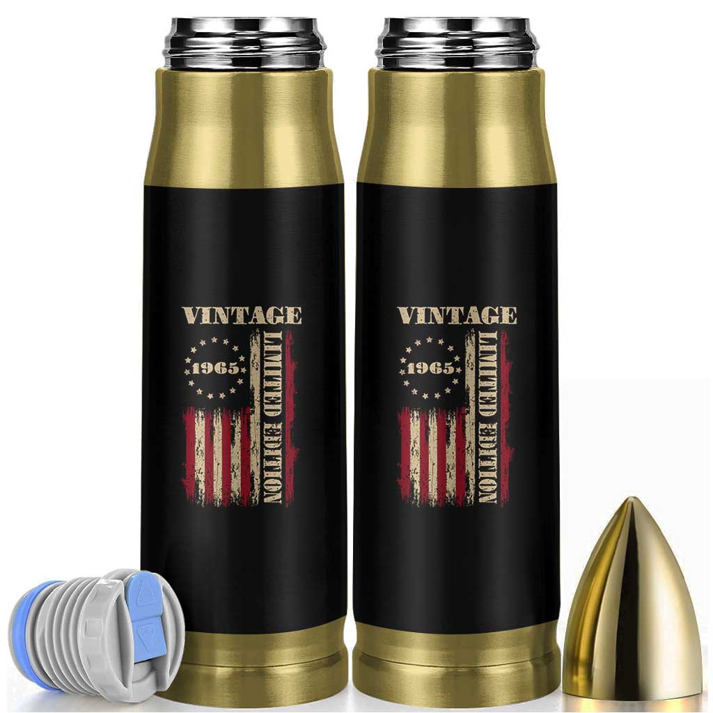 Vintage 1965 Birthday Bullet Tumbler Retro American Flag Limited Edition