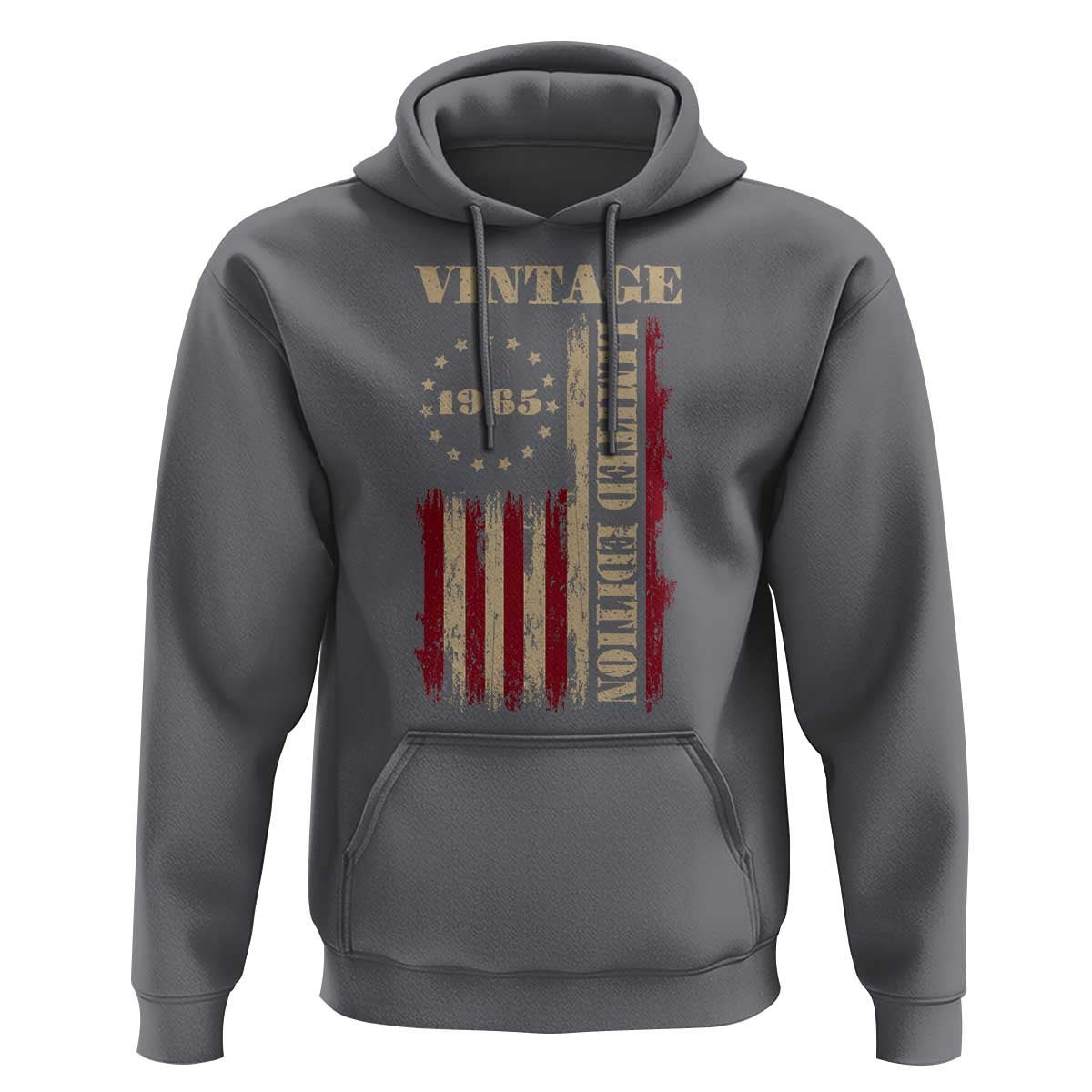 Vintage 1965 Birthday Hoodie Retro American Flag Limited Edition