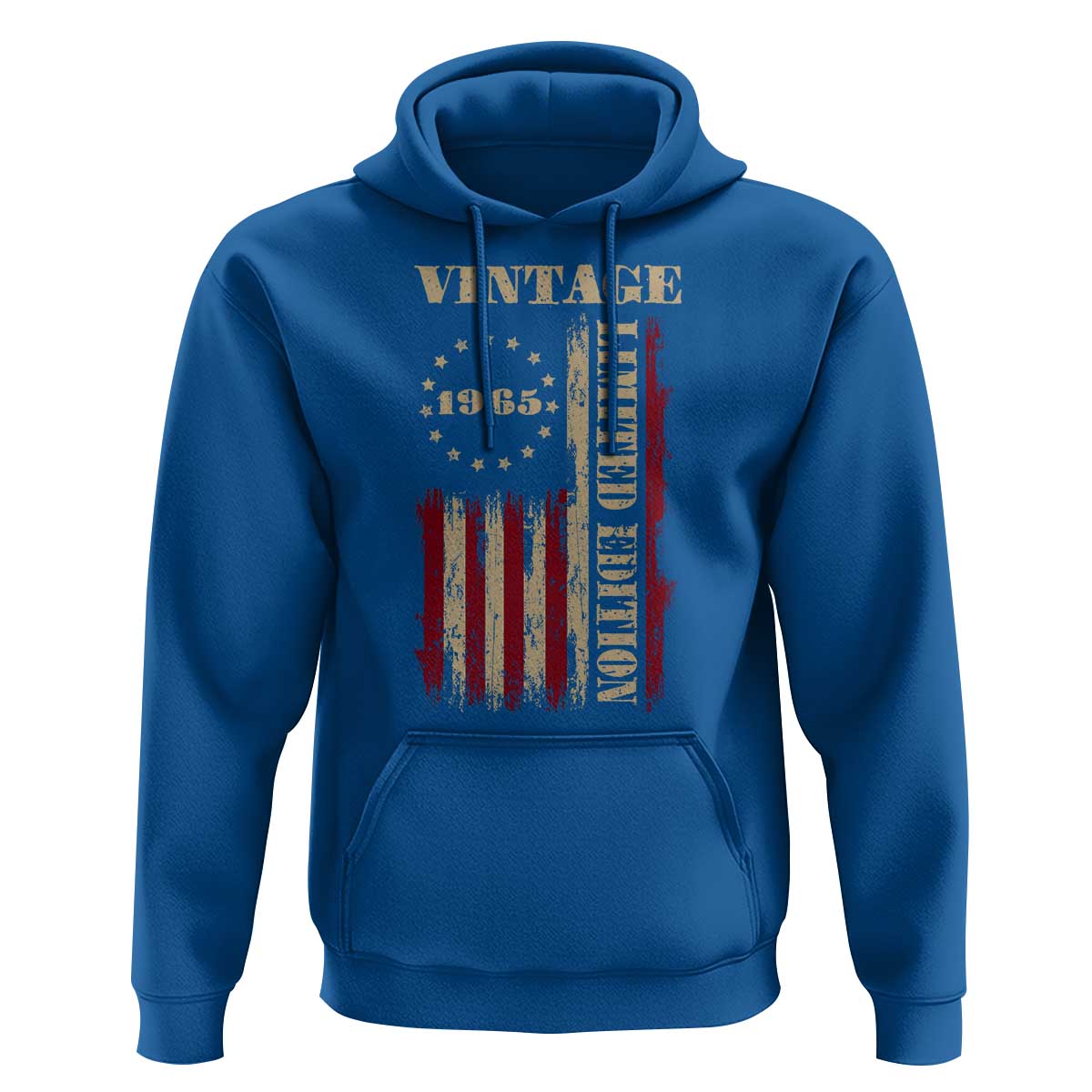 Vintage 1965 Birthday Hoodie Retro American Flag Limited Edition