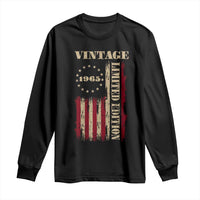 Vintage 1965 Birthday Long Sleeve Shirt Retro American Flag Limited Edition