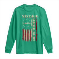 Vintage 1965 Birthday Long Sleeve Shirt Retro American Flag Limited Edition