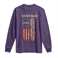 Vintage 1965 Birthday Long Sleeve Shirt Retro American Flag Limited Edition