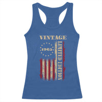 Vintage 1965 Birthday Racerback Tank Top Retro American Flag Limited Edition