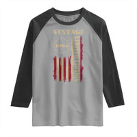 Vintage 1965 Birthday Raglan Shirt Retro American Flag Limited Edition