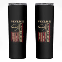 Vintage 1965 Birthday Skinny Tumbler Retro American Flag Limited Edition