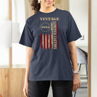 Vintage 1965 Birthday T Shirt For Women Retro American Flag Limited Edition
