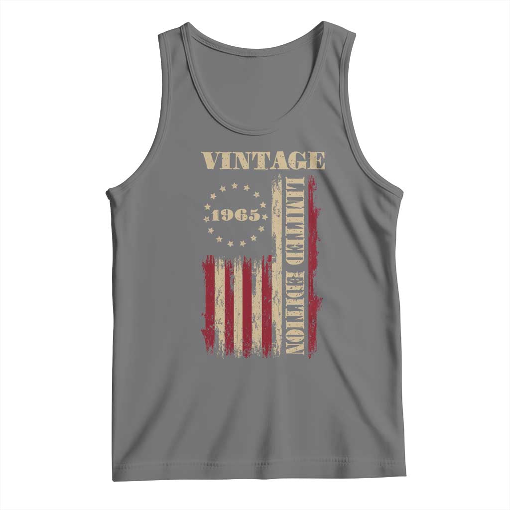 Vintage 1965 Birthday Tank Top Retro American Flag Limited Edition