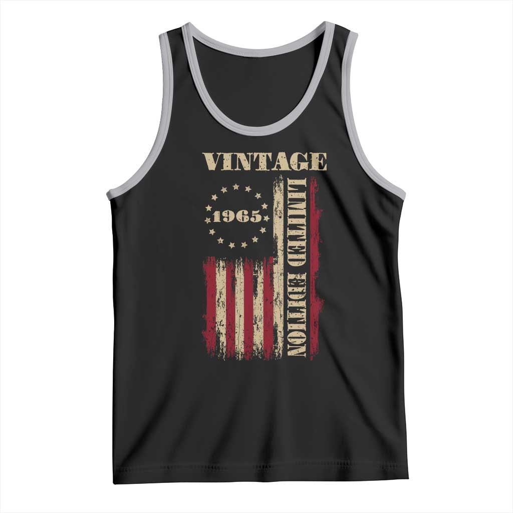Vintage 1965 Birthday Tank Top Retro American Flag Limited Edition