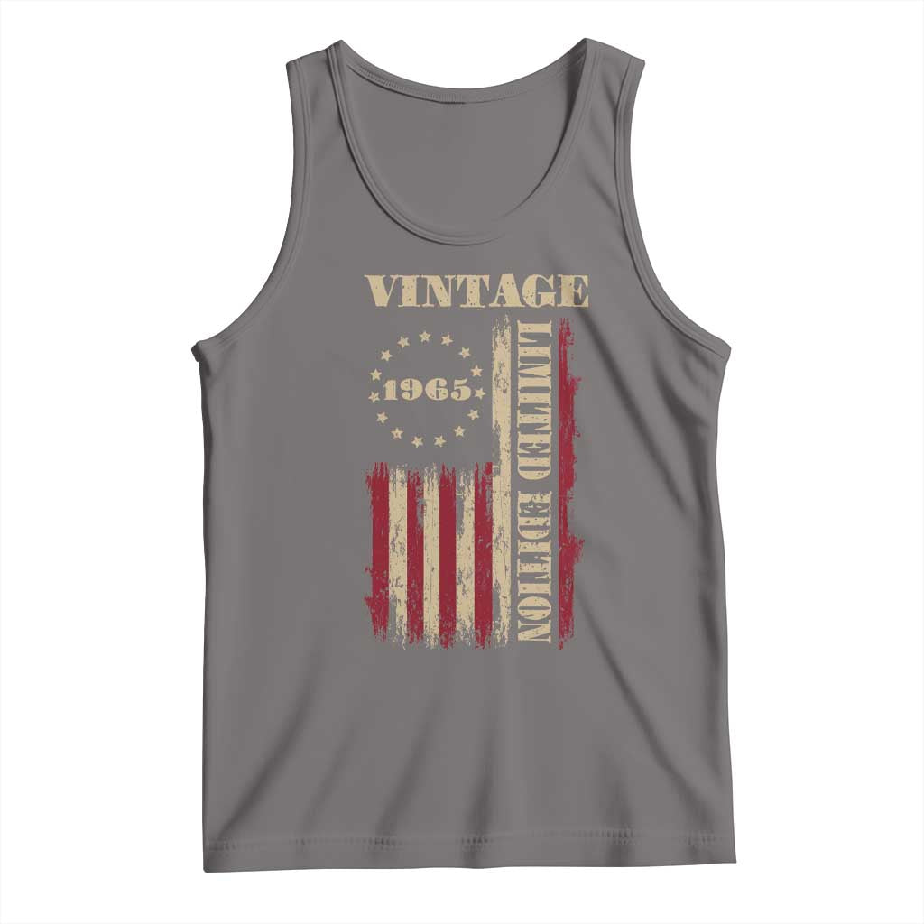 Vintage 1965 Birthday Tank Top Retro American Flag Limited Edition