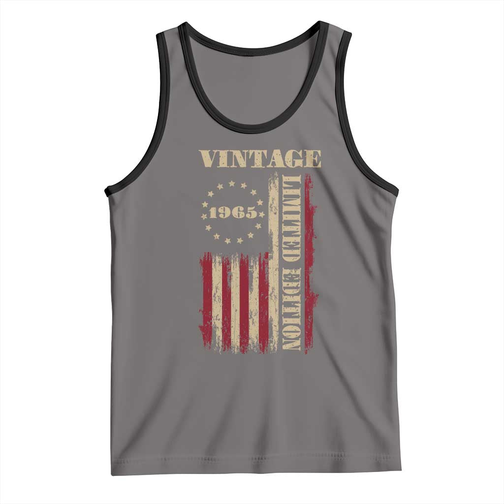 Vintage 1965 Birthday Tank Top Retro American Flag Limited Edition