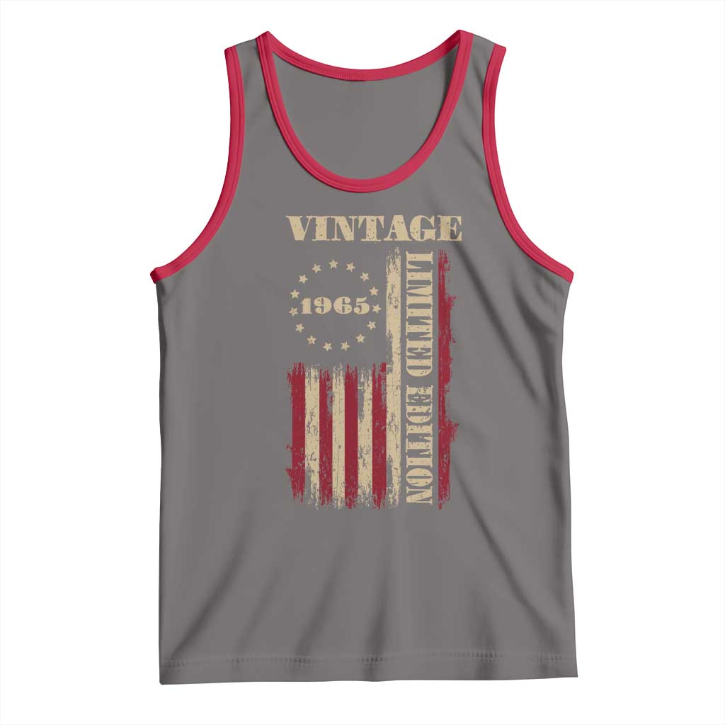 Vintage 1965 Birthday Tank Top Retro American Flag Limited Edition