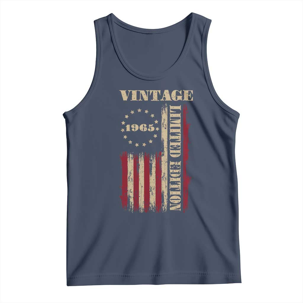 Vintage 1965 Birthday Tank Top Retro American Flag Limited Edition