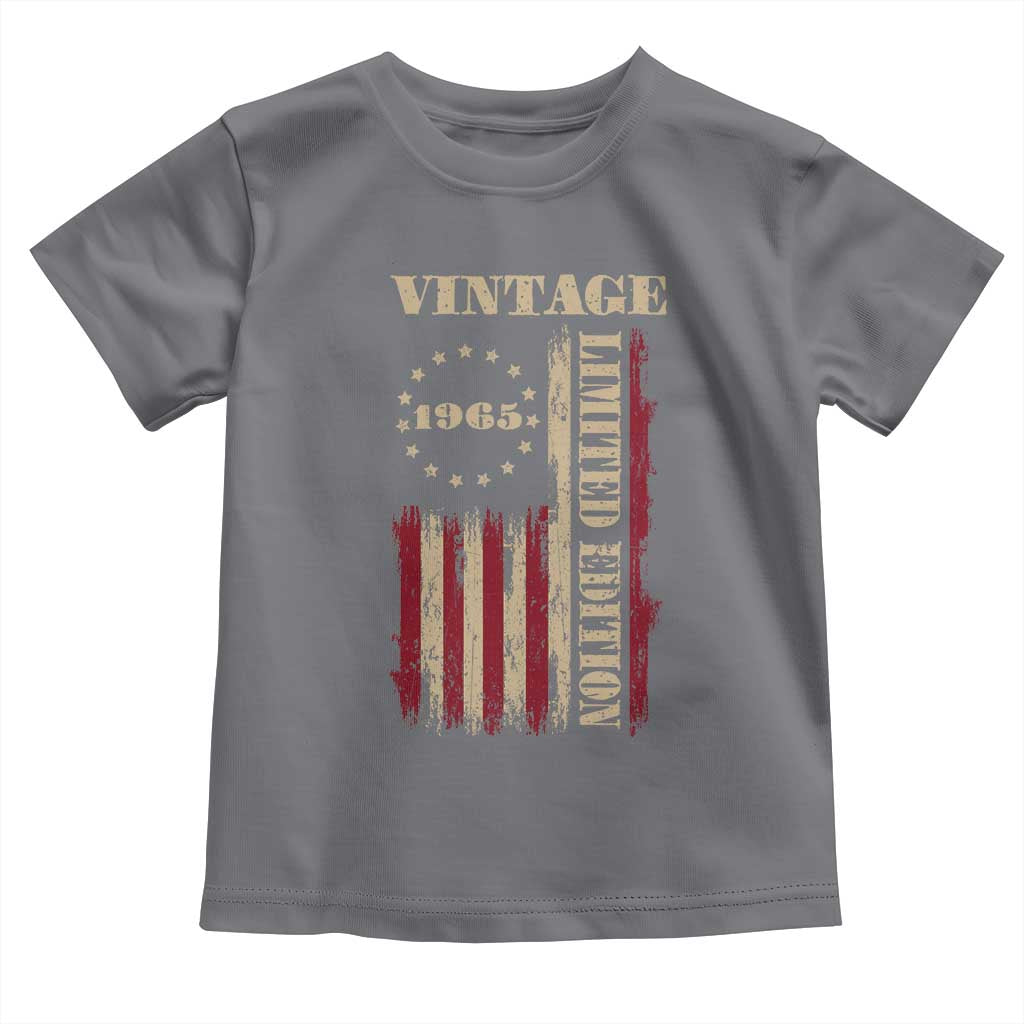 Vintage 1965 Birthday Toddler T Shirt Retro American Flag Limited Edition