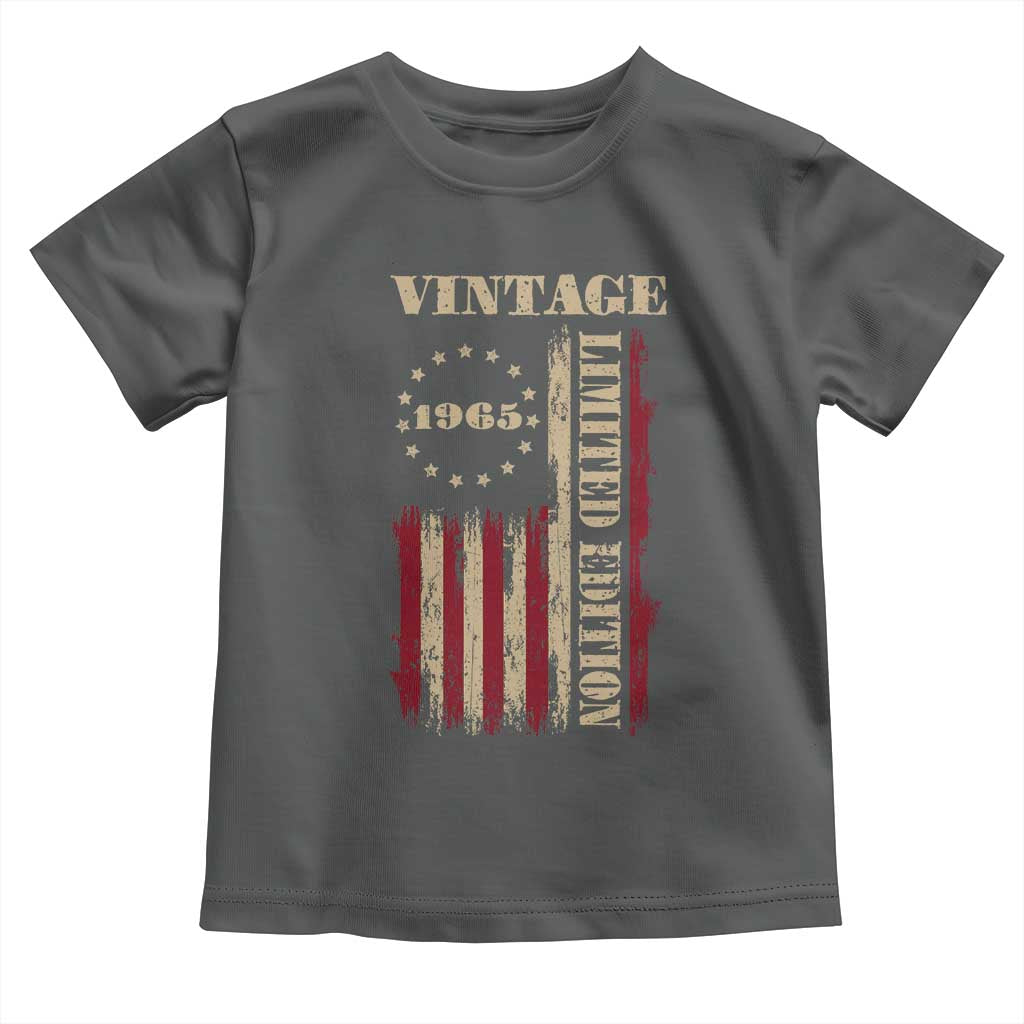 Vintage 1965 Birthday Toddler T Shirt Retro American Flag Limited Edition