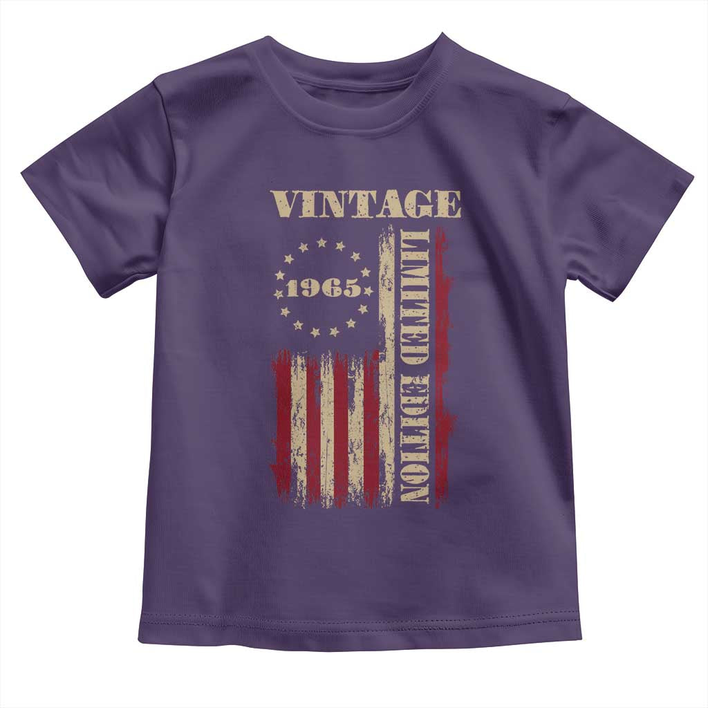 Vintage 1965 Birthday Toddler T Shirt Retro American Flag Limited Edition