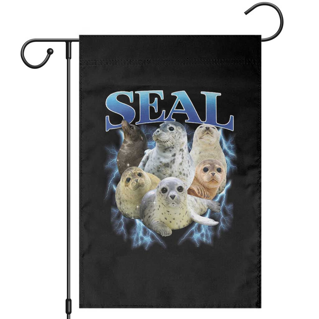 Baby Seals Garden Flag Retro Sea Dog Bootleg Vintage Graphic 90s
