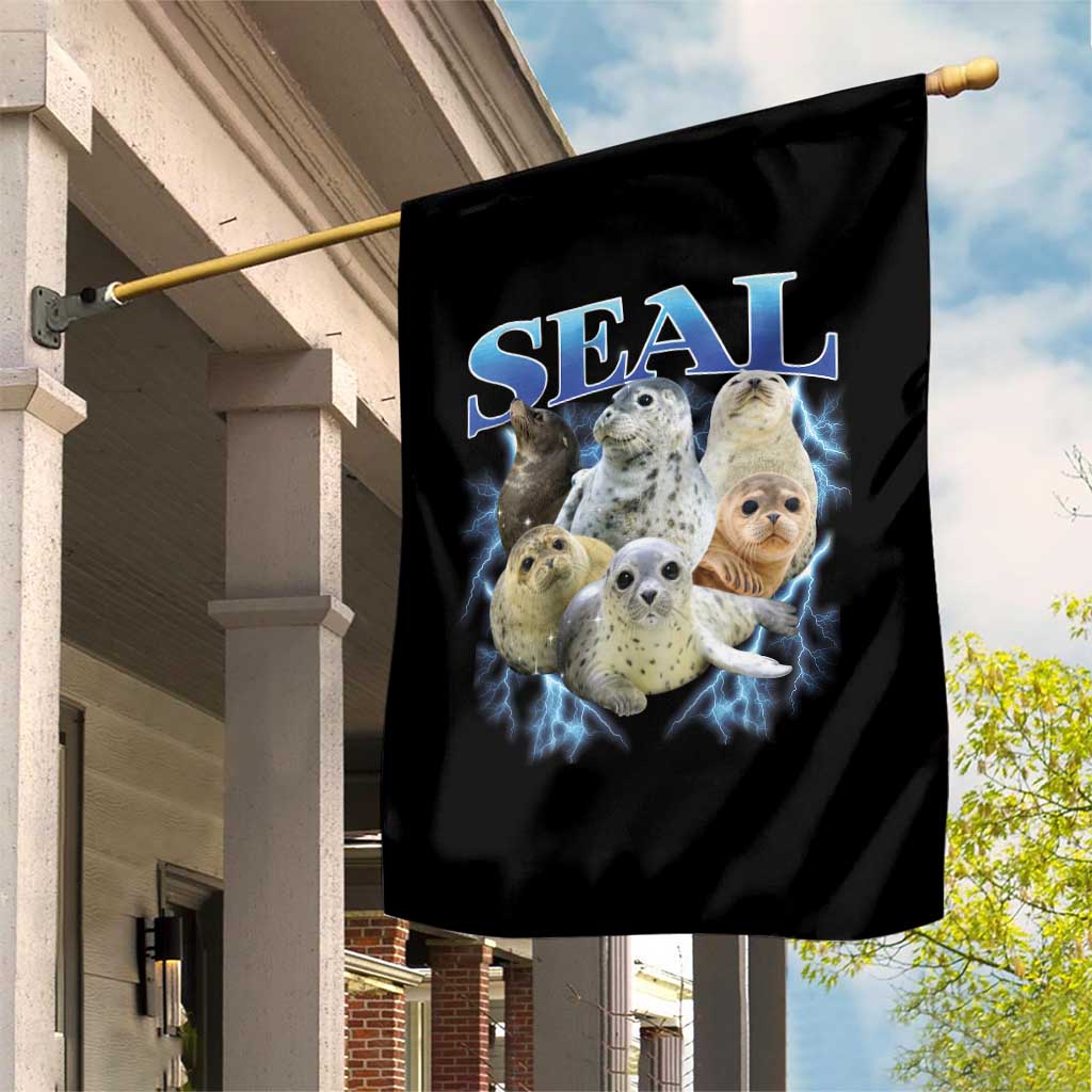 Baby Seals Garden Flag Retro Sea Dog Bootleg Vintage Graphic 90s