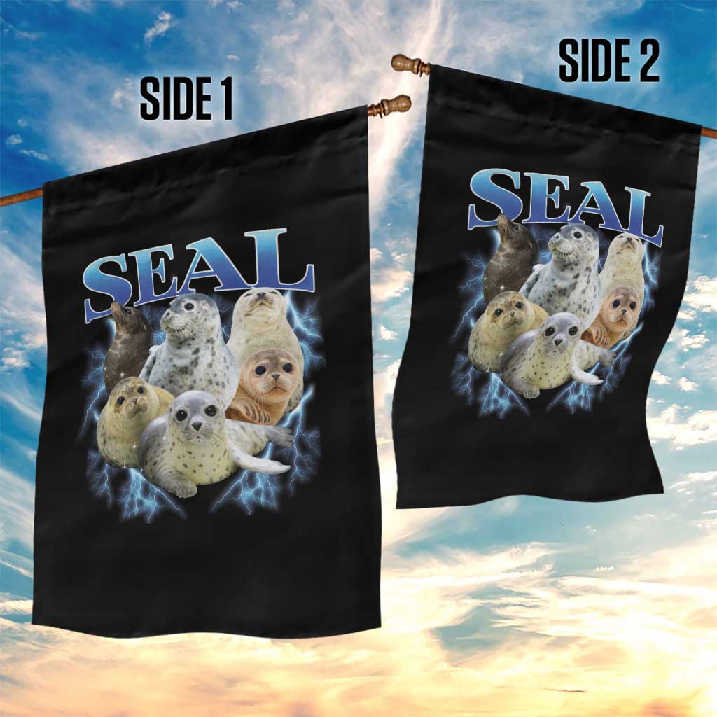 Baby Seals Garden Flag Retro Sea Dog Bootleg Vintage Graphic 90s