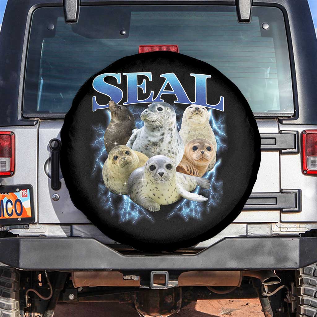 Baby Seals Spare Tire Cover Retro Sea Dog Bootleg Vintage Graphic 90s