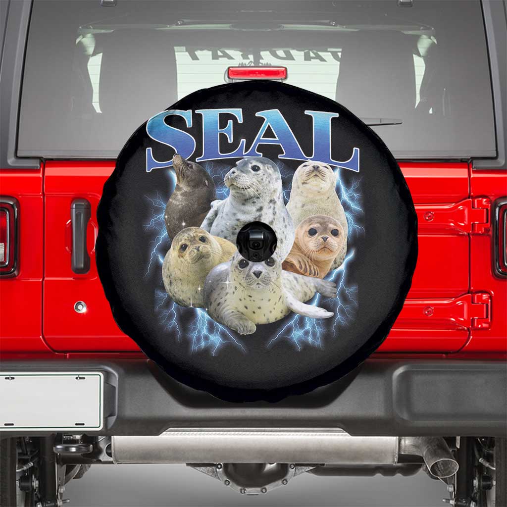 Baby Seals Spare Tire Cover Retro Sea Dog Bootleg Vintage Graphic 90s