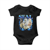 Baby Seals Baby Onesie Retro Sea Dog Bootleg Vintage Graphic 90s